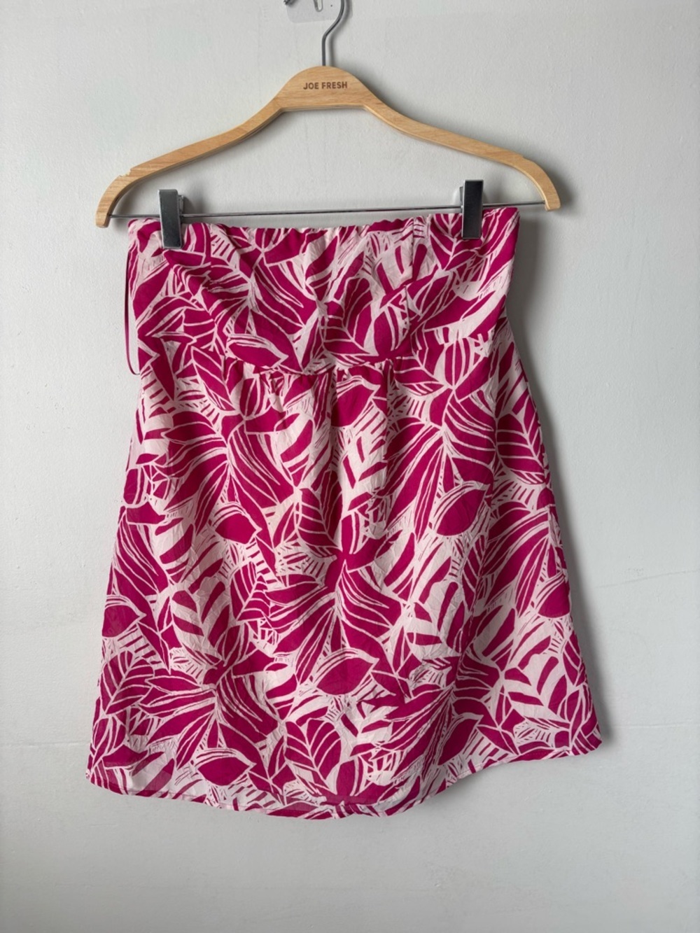 American Eagle Strapless Floral Mini Dress | Pink & White | Size 6 | EUC